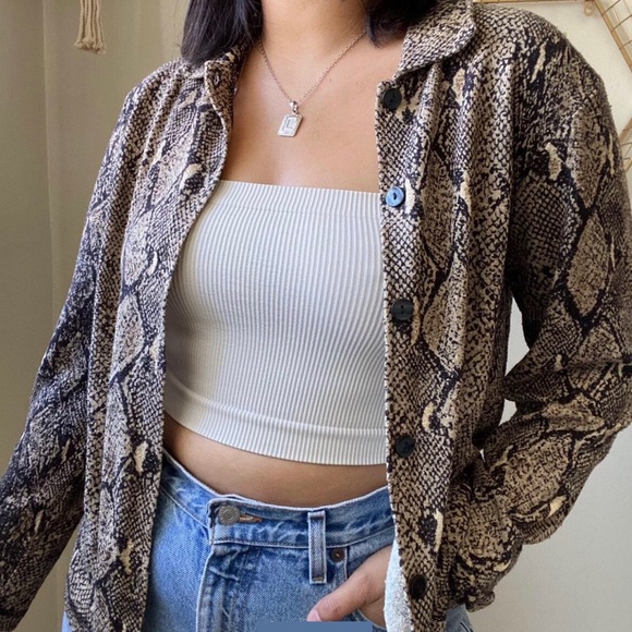 Silk Snake Skin button up - Picture 6 of 6